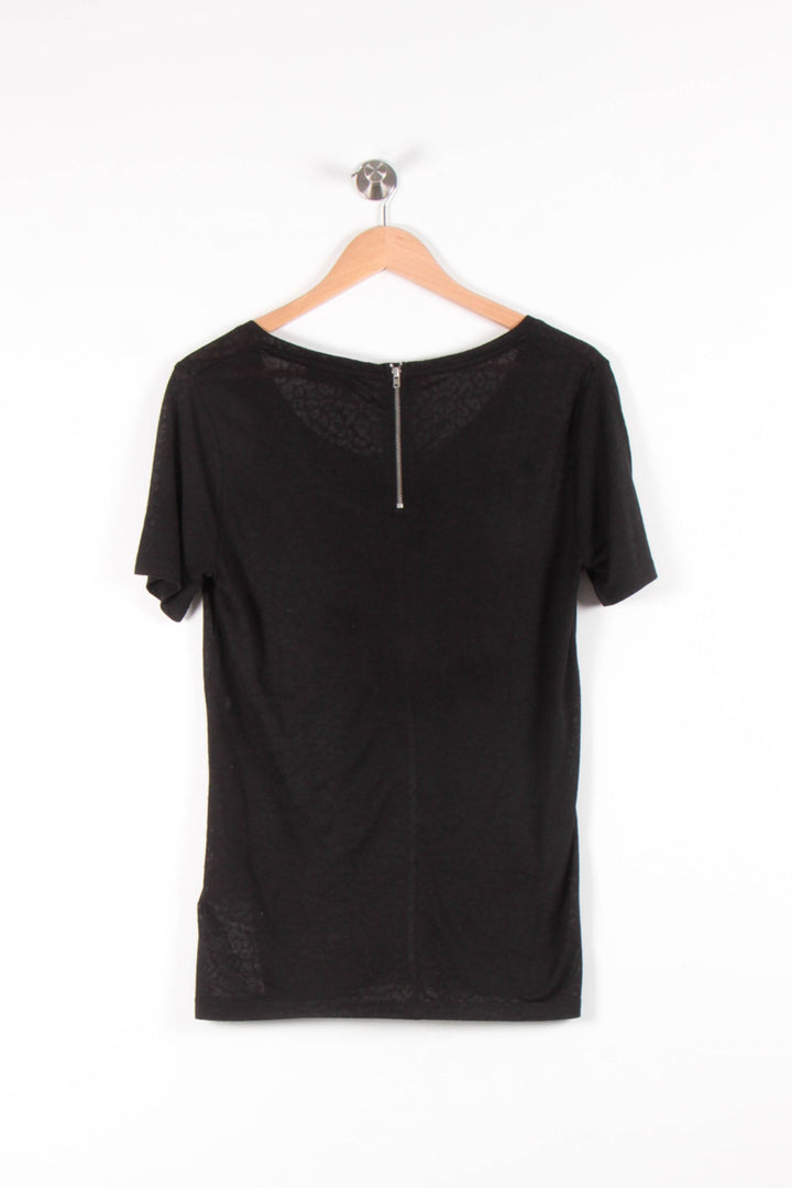 T-shirt Noir - Taille L/40 de la marque The Kooples | PARAD83595 - Vendu par Paradigme - Image 4