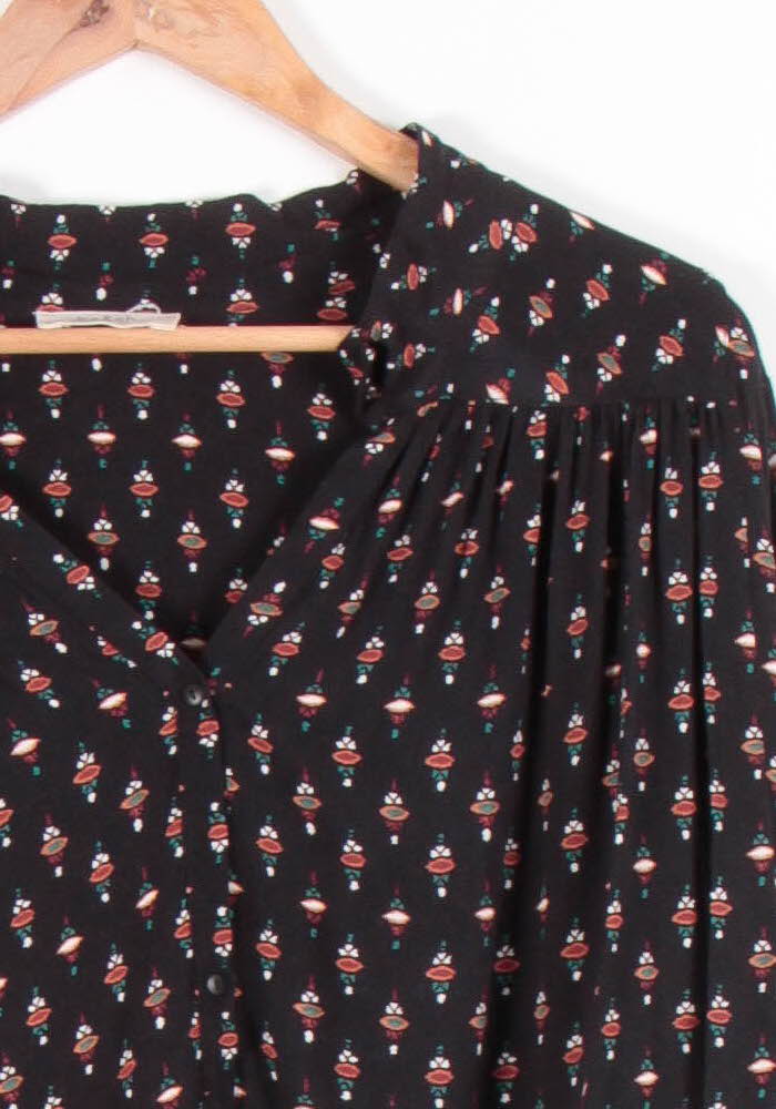 Blouse Noire à Motifs - Taille XS/34 de la marque ba&sh | PARAD83596 - Vendu par Paradigme - Image 3