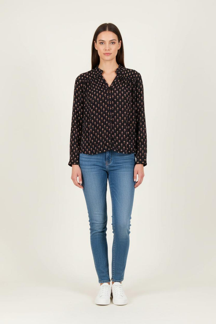 Blouse Noire à Motifs - Taille XS/34 de la marque ba&sh | PARAD83596 - Vendu par Paradigme - Image 1