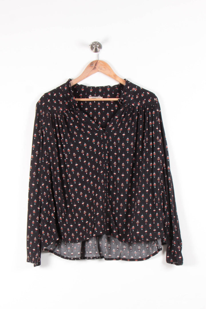 Blouse Noire à Motifs - Taille XS/34 de la marque ba&sh | PARAD83596 - Vendu par Paradigme - Image 2