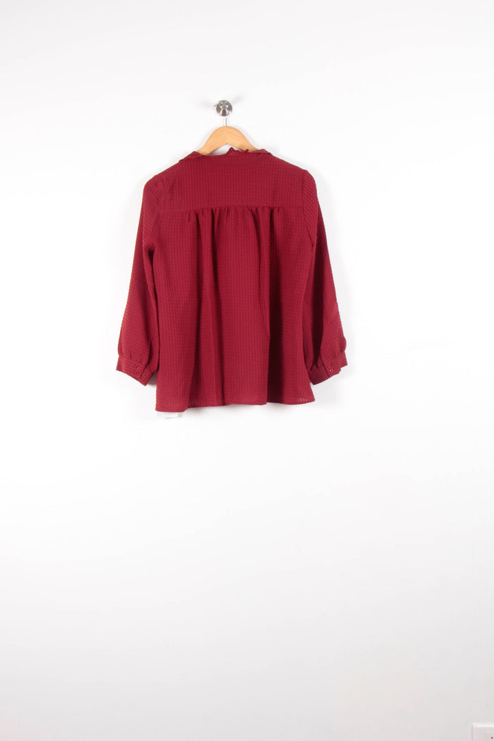 Blouse Bordeaux - Taille S/36 de la marque ba&sh | PARAD83598 - Vendu par Paradigme - Image 4