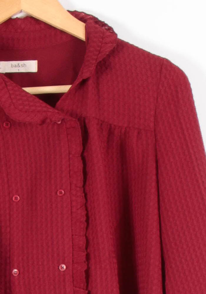 Blouse Bordeaux - Taille S/36 de la marque ba&sh | PARAD83598 - Vendu par Paradigme - Image 3
