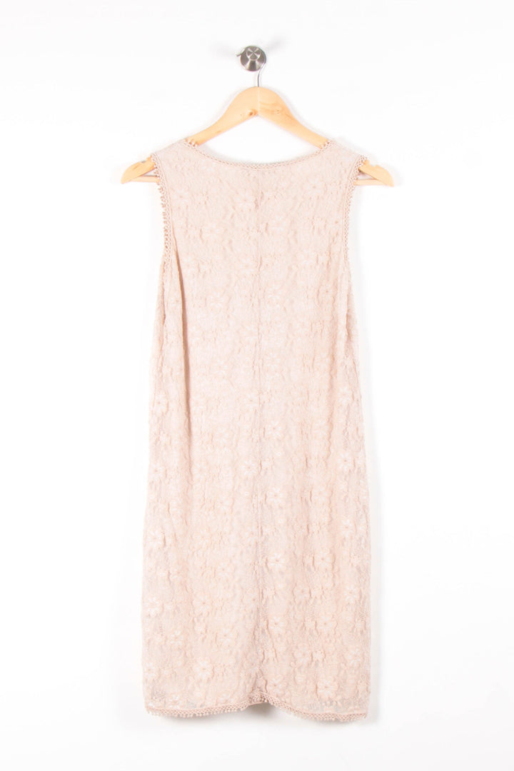 Robe en Dentelle Beige - Taille S/36 de la marque La Fée Maraboutée | PARAD83604 - Vendu par Paradigme - Image 4