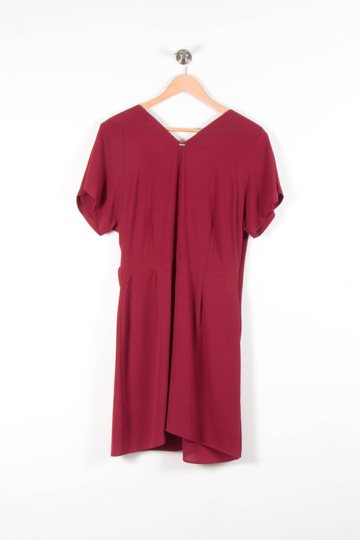 Robe Drapée Bordeaux - Taille L/40 de la marque IKKS | PARAD83609 - Vendu par Paradigme - Image 4