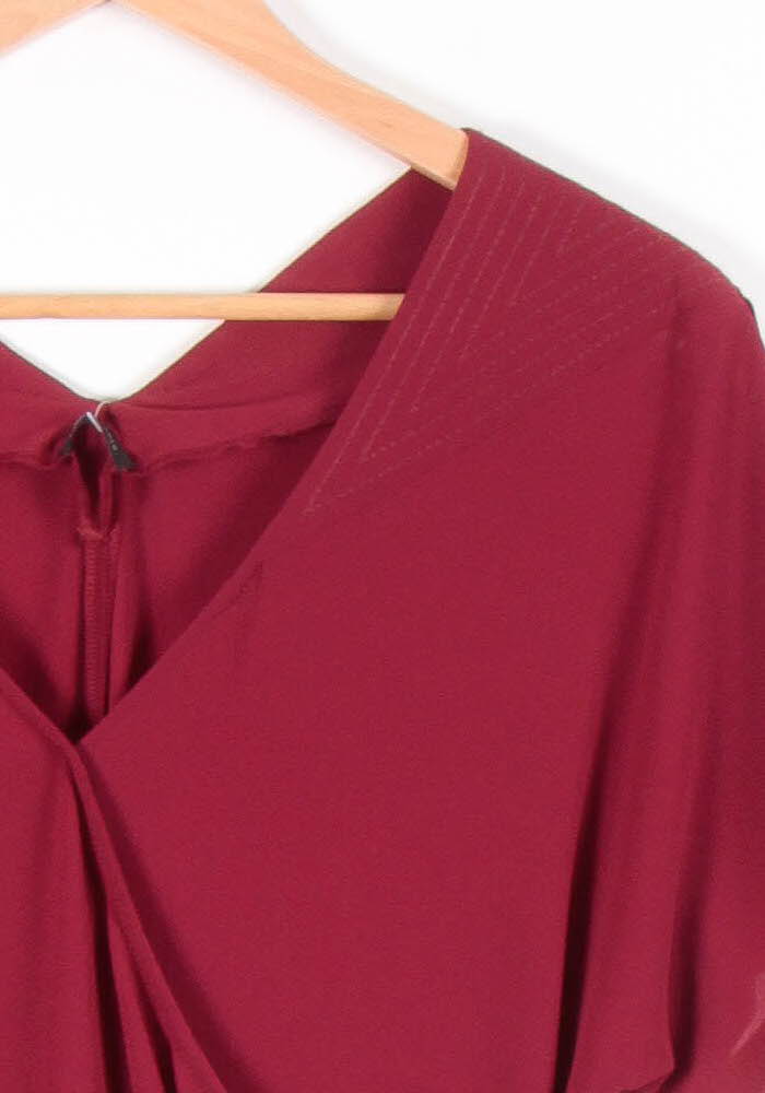 Robe Drapée Bordeaux - Taille L/40 de la marque IKKS | PARAD83609 - Vendu par Paradigme - Image 3