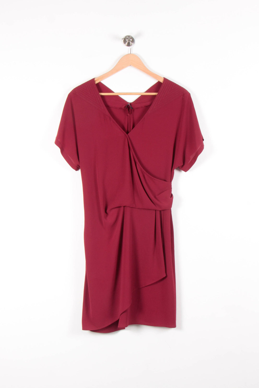 Robe Drapée Bordeaux - Taille L/40 de la marque IKKS | PARAD83609 - Vendu par Paradigme - Image 2