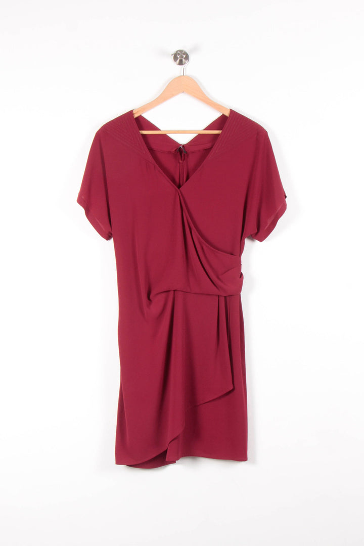 Robe Drapée Bordeaux - Taille L/40 de la marque IKKS | PARAD83609 - Vendu par Paradigme - Image 2