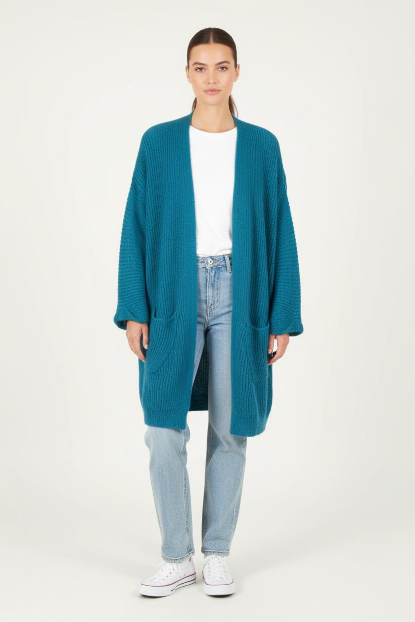 Cardigan Bleu - Taille L/40 de la marque La Fée Maraboutée | PARAD83613 - Vendu par Paradigme - Image 1