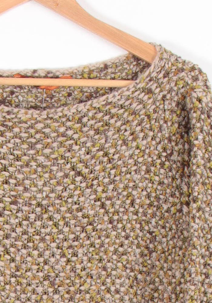 Pull Vert et Beige - Taille L/40 de la marque La Fée Maraboutée | PARAD83614 - Vendu par Paradigme - Image 3