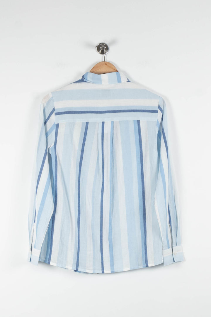 Chemise Rayée Bleue et Blanche - Taille XS/34 de la marque Claudie Pierlot | PARAD83615 - Vendu par Paradigme - Image 4