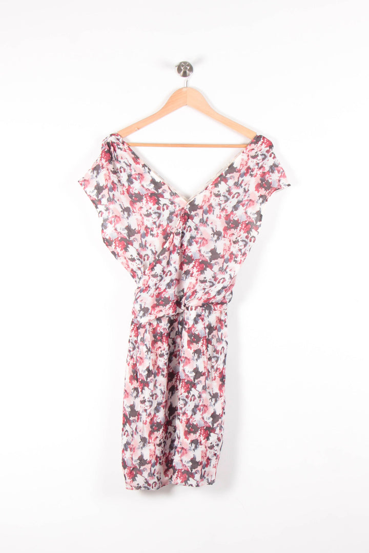 Robe Courte Bordeaux et Blanche - Taille L/40 de la marque IKKS | PARAD83618 - Vendu par Paradigme - Image 4