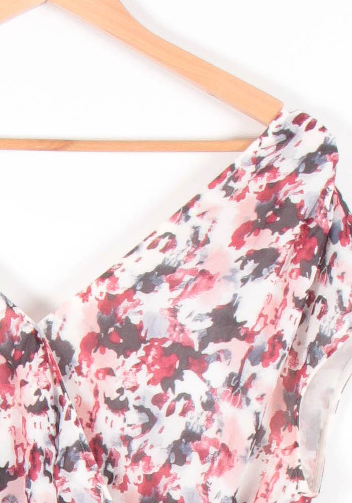 Robe Courte Bordeaux et Blanche - Taille L/40 de la marque IKKS | PARAD83618 - Vendu par Paradigme - Image 3