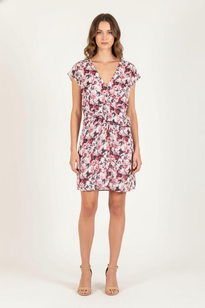 Robe Courte Bordeaux et Blanche - Taille L/40 de la marque IKKS | PARAD83618 - Vendu par Paradigme - Image 1