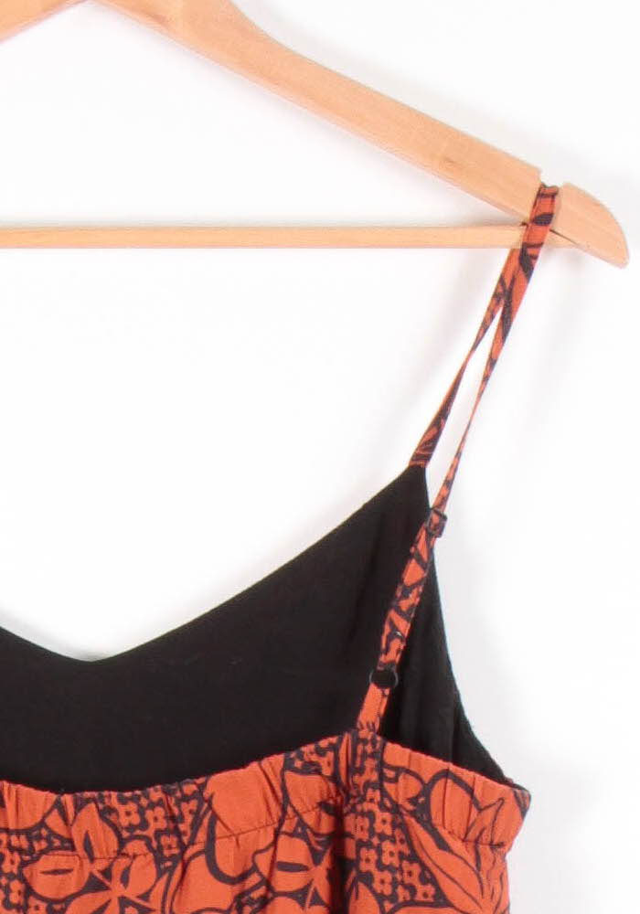 Robe Longue Orange et Noire - Taille XL/42 de la marque La Fée Maraboutée | PARAD83623 - Vendu par Paradigme - Image 3