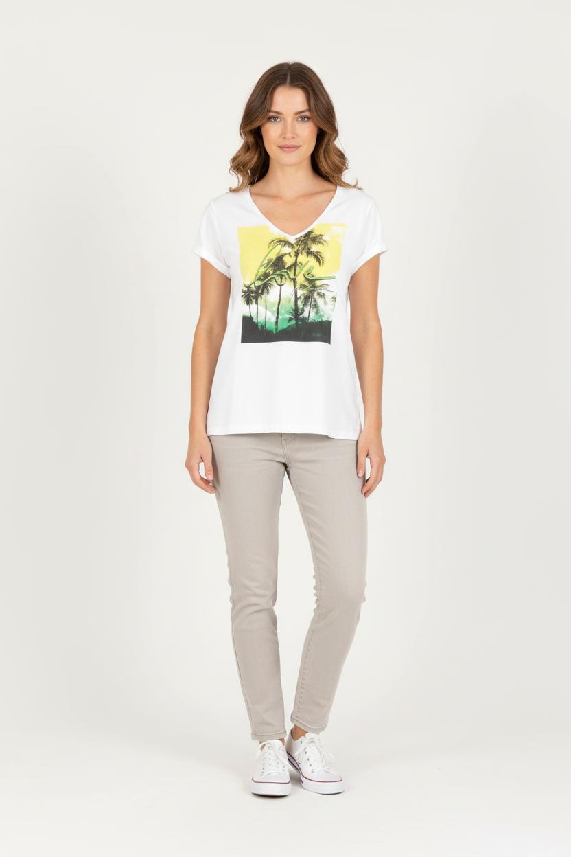Tee-shirt Blanc - Taille S/36 de la marque IKKS | PARAD83626 - Vendu par Paradigme - Image 1