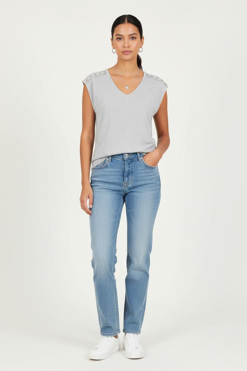 Top Gris - Taille S/36 de la marque IKKS | PARAD83631 - Vendu par Paradigme - Image 1