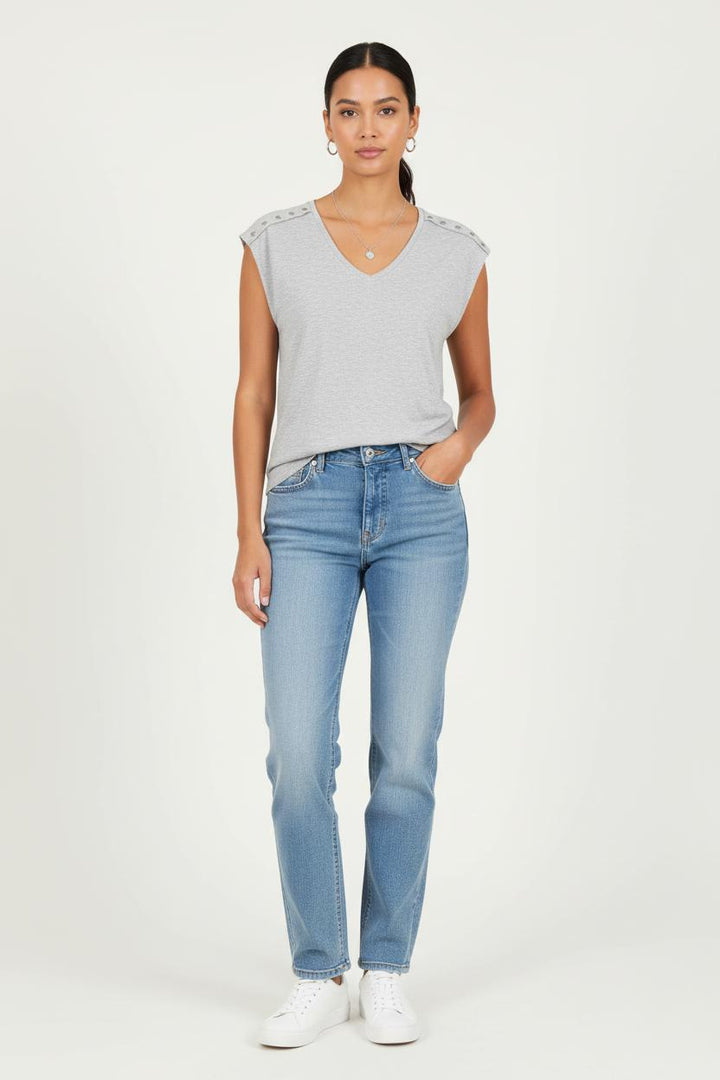 Top Gris - Taille S/36 de la marque IKKS | PARAD83631 - Vendu par Paradigme - Image 1