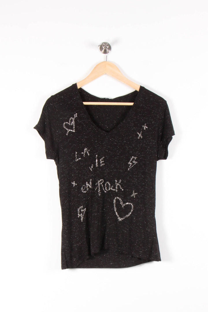 Tee-shirt Noir - Taille S/36 de la marque IKKS | PARAD83633 - Vendu par Paradigme - Image 2