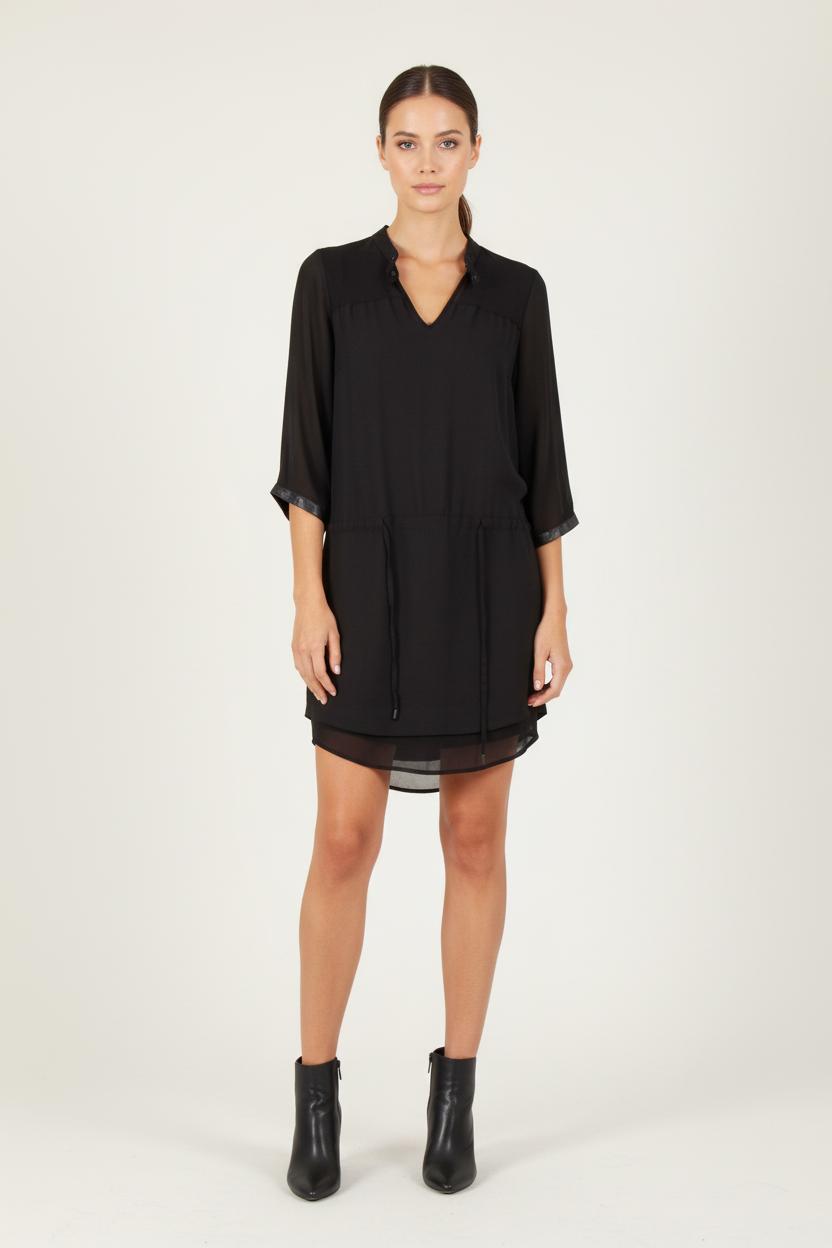 Robe Fluide Noire - Taille S/36 de la marque IKKS | PARAD83634 - Vendu par Paradigme - Image 1