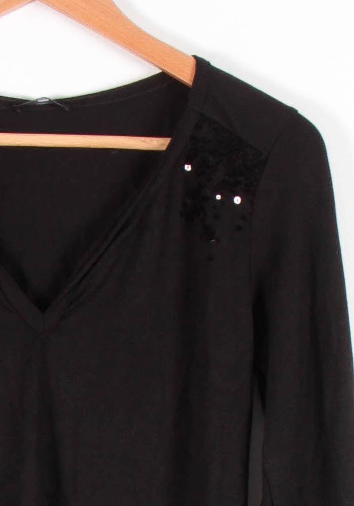 Tee-shirt Noir - Taille S/36 de la marque IKKS | PARAD83635 - Vendu par Paradigme - Image 3