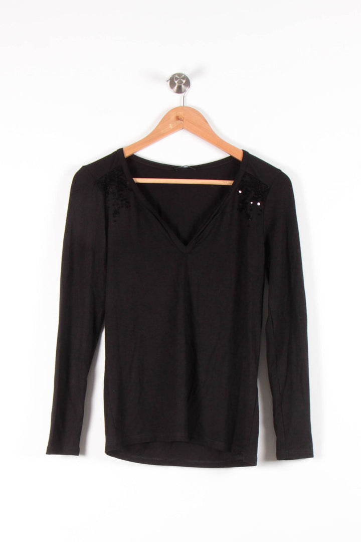 Tee-shirt Noir - Taille S/36 de la marque IKKS | PARAD83635 - Vendu par Paradigme - Image 2