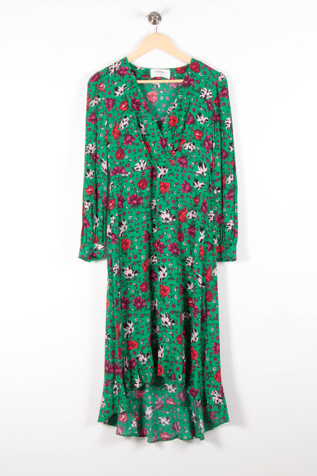 Robe Longue Verte et Rouge - Taille S/36 de la marque ba&sh | PARAD83637 - Vendu par Paradigme - Image 4
