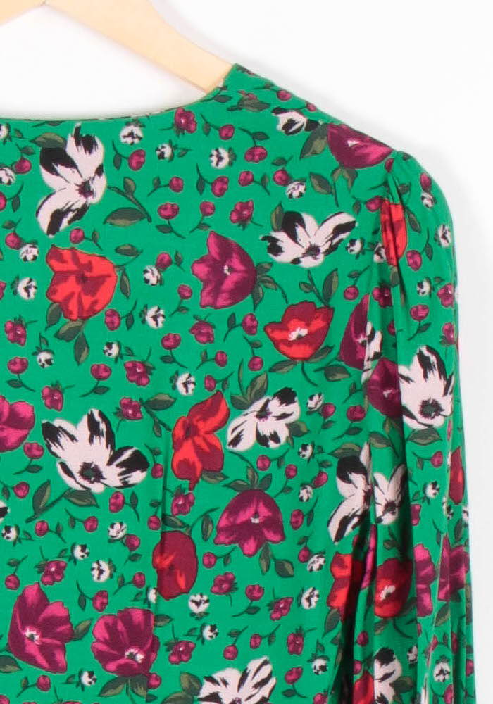Robe Longue Verte et Rouge - Taille S/36 de la marque ba&sh | PARAD83637 - Vendu par Paradigme - Image 3