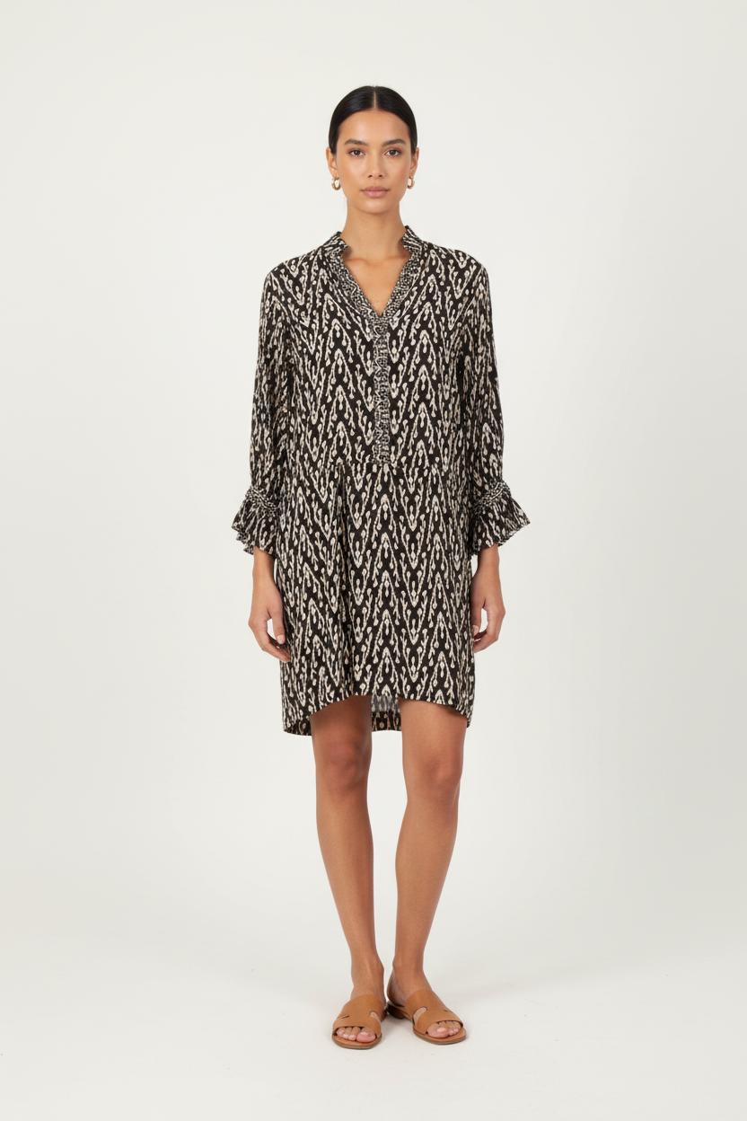 Robe Courte Noire et Beige - Taille S/36 de la marque ba&sh | PARAD83639 - Vendu par Paradigme - Image 1