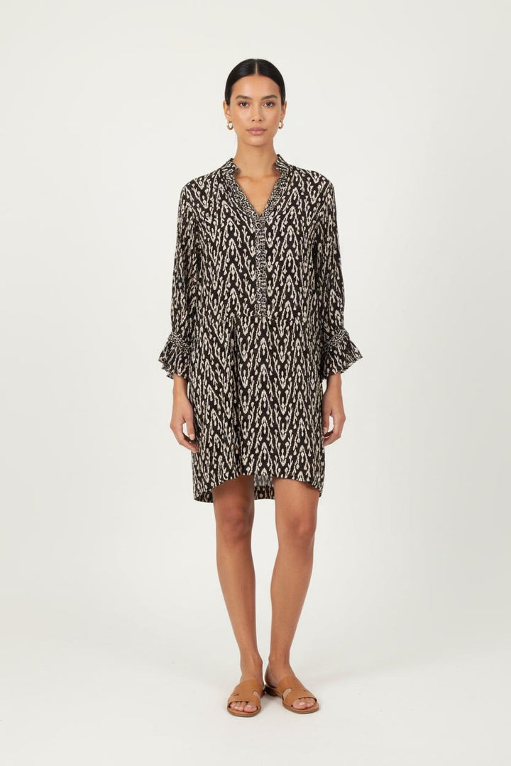 Robe Courte Noire et Beige - Taille S/36 de la marque ba&sh | PARAD83639 - Vendu par Paradigme - Image 1