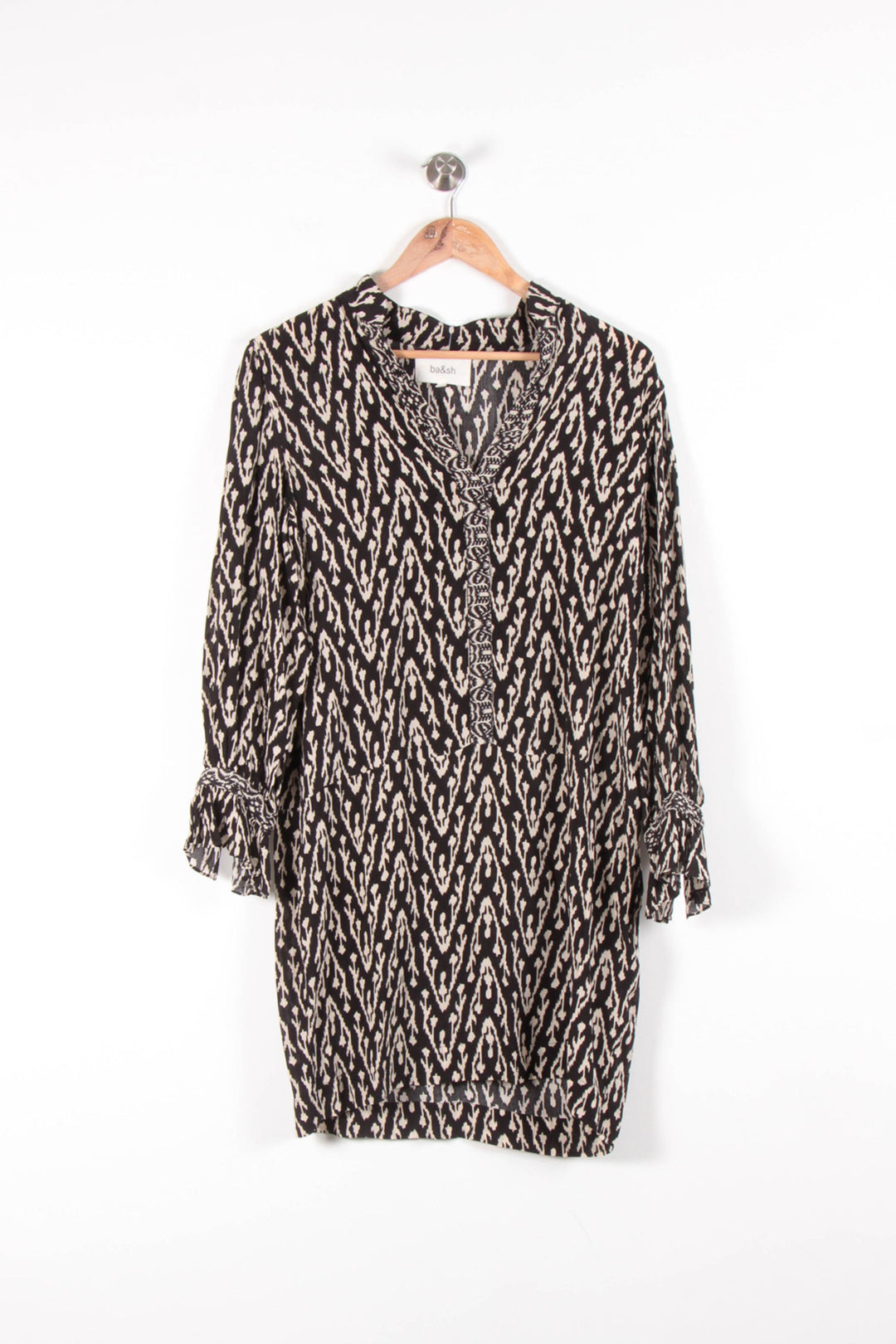 Robe Courte Noire et Beige - Taille S/36 de la marque ba&sh | PARAD83639 - Vendu par Paradigme - Image 2