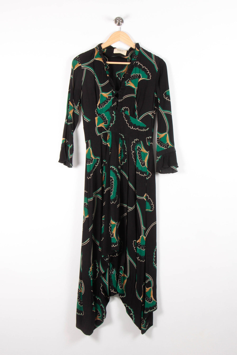 Robe Longue Noire et Verte - Taille S/36 de la marque ba&sh | PARAD83640 - Vendu par Paradigme - Image 2