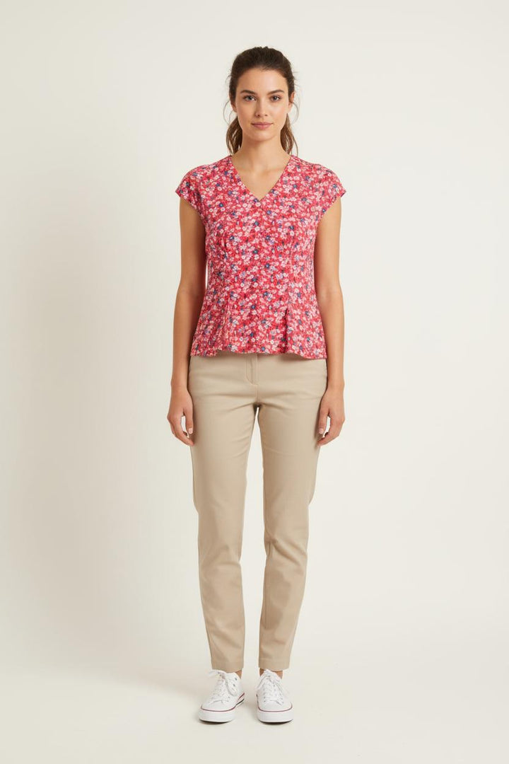 Blouse Fleurie Rouge et Bleu - Taille S/36 de la marque Comptoir des Cotonniers | PARAD83641 - Vendu par Paradigme - Image 1
