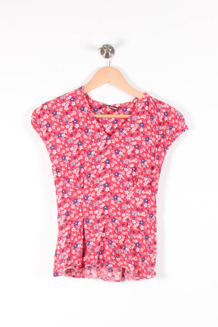 Blouse Fleurie Rouge et Bleu - Taille S/36 de la marque Comptoir des Cotonniers | PARAD83641 - Vendu par Paradigme - Image 2