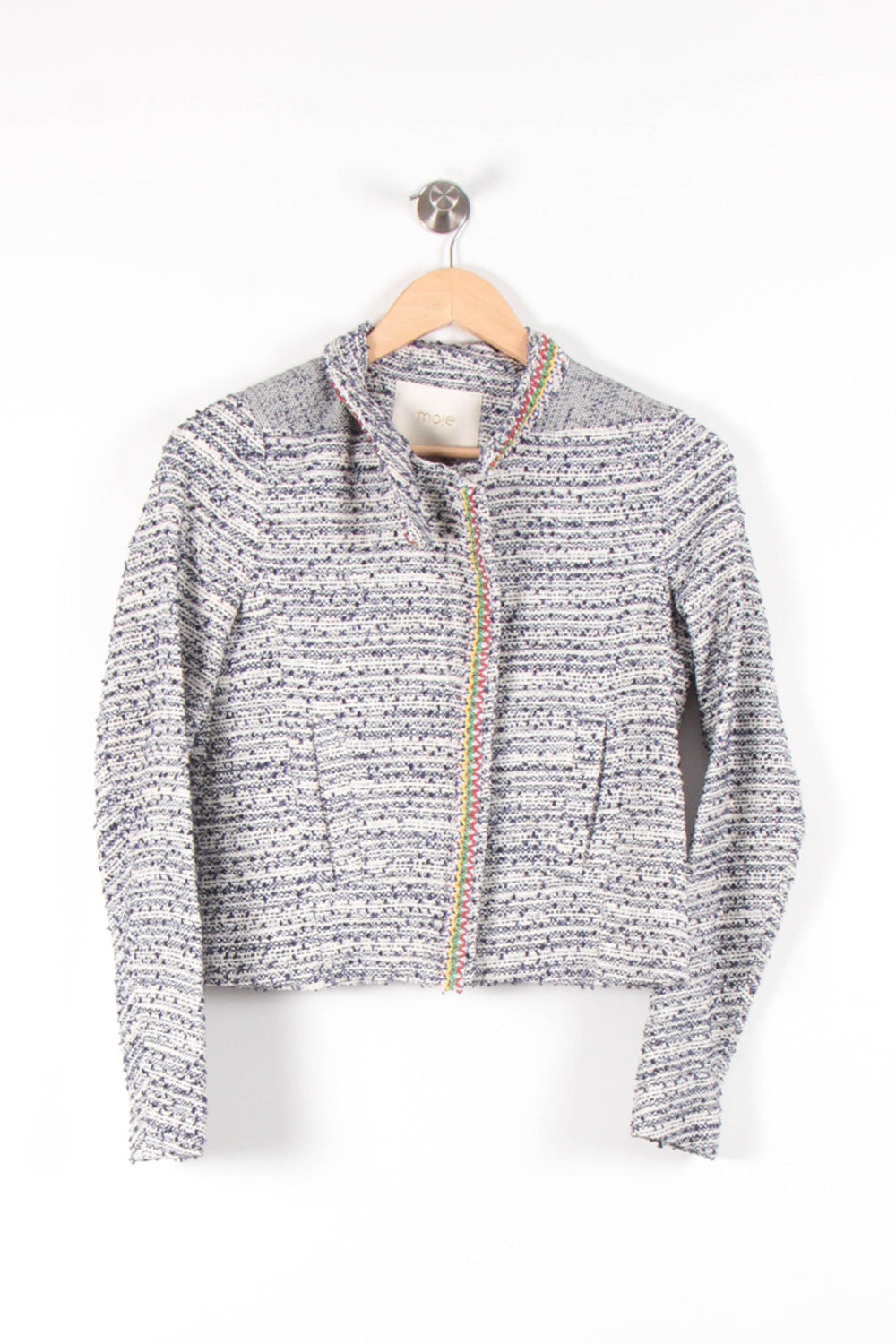 Veste Tweed Bleu - Taille S/36 de la marque Maje | PARAD83642 - Vendu par Paradigme - Image 2