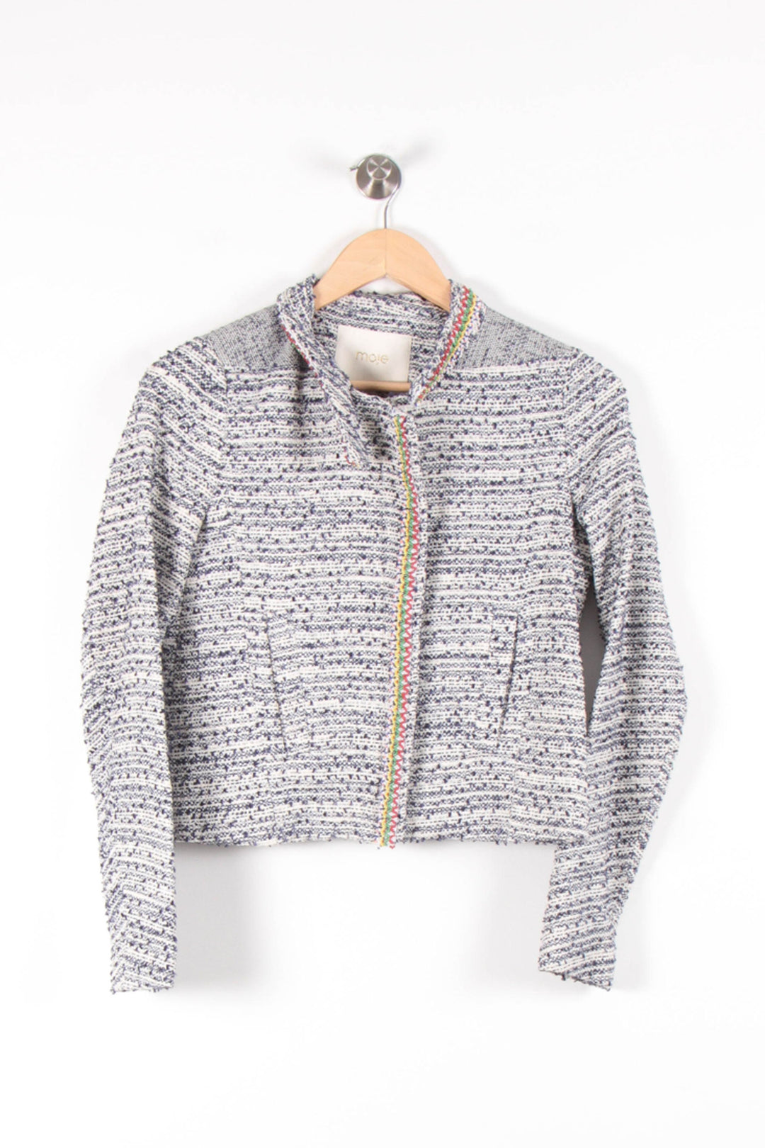Veste Tweed Bleu - Taille S/36 de la marque Maje | PARAD83642 - Vendu par Paradigme - Image 2