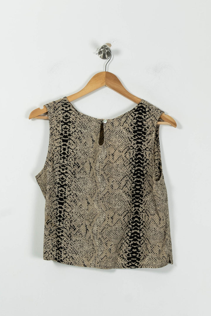 Débardeur Beige et Noir - Taille L/40 de la marque Caroll | PARAD83649 - Vendu par Paradigme - Image 4