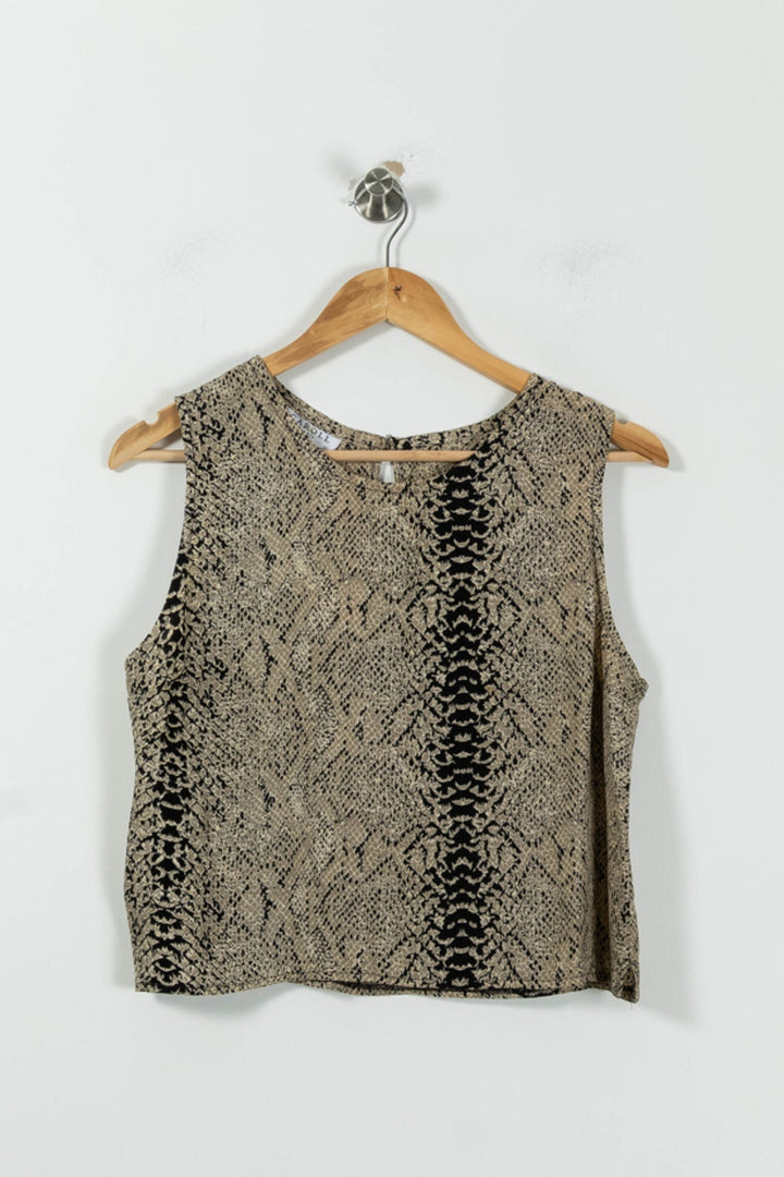 Débardeur Beige et Noir - Taille L/40 de la marque Caroll | PARAD83649 - Vendu par Paradigme - Image 2