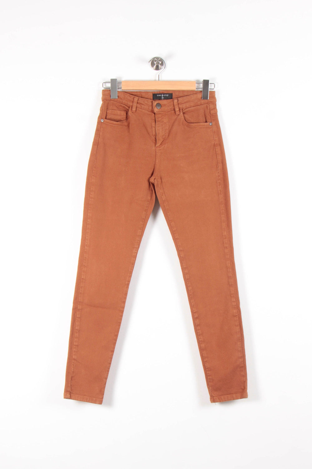 Jean Skinny Marron - Taille S/36 de la marque One Step | PARAD83652 - Vendu par Paradigme - Image 2