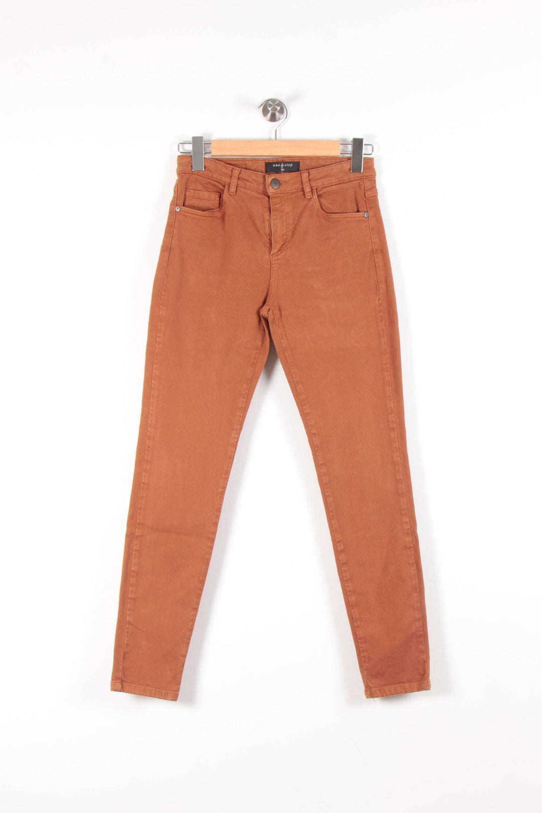 Jean Skinny Marron - Taille S/36 de la marque One Step | PARAD83652 - Vendu par Paradigme - Image 2