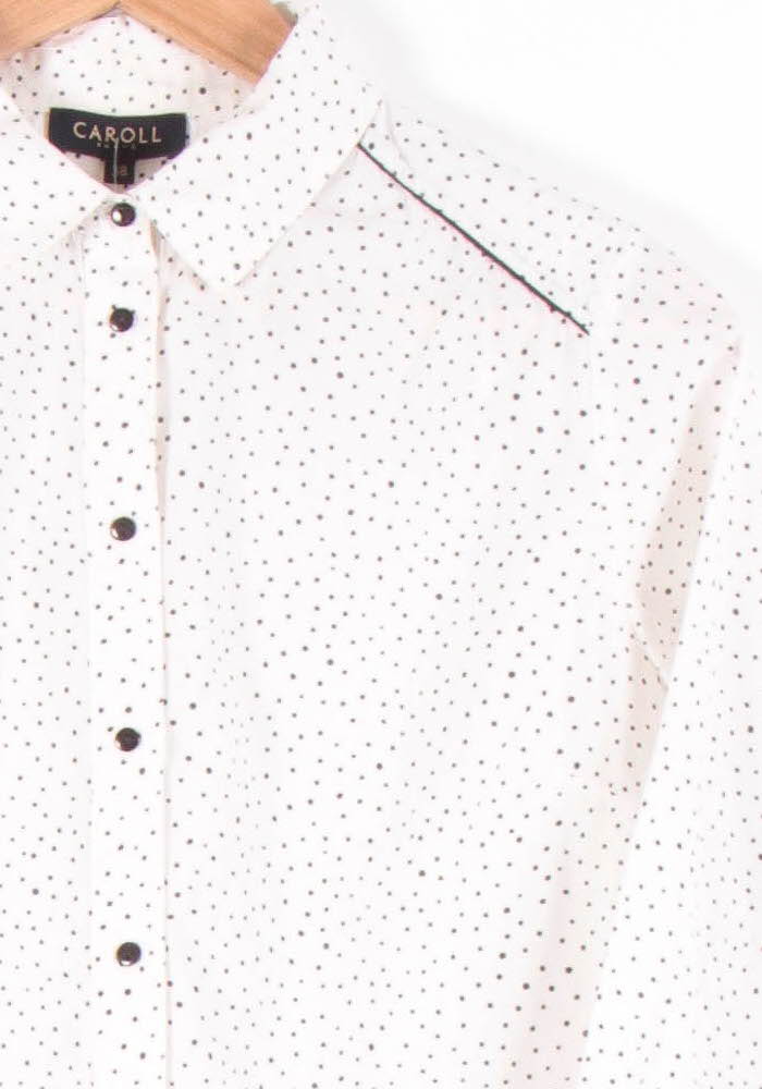 Chemise Blanche et Noire - Taille M/38 de la marque Caroll | PARAD83660 - Vendu par Paradigme - Image 3