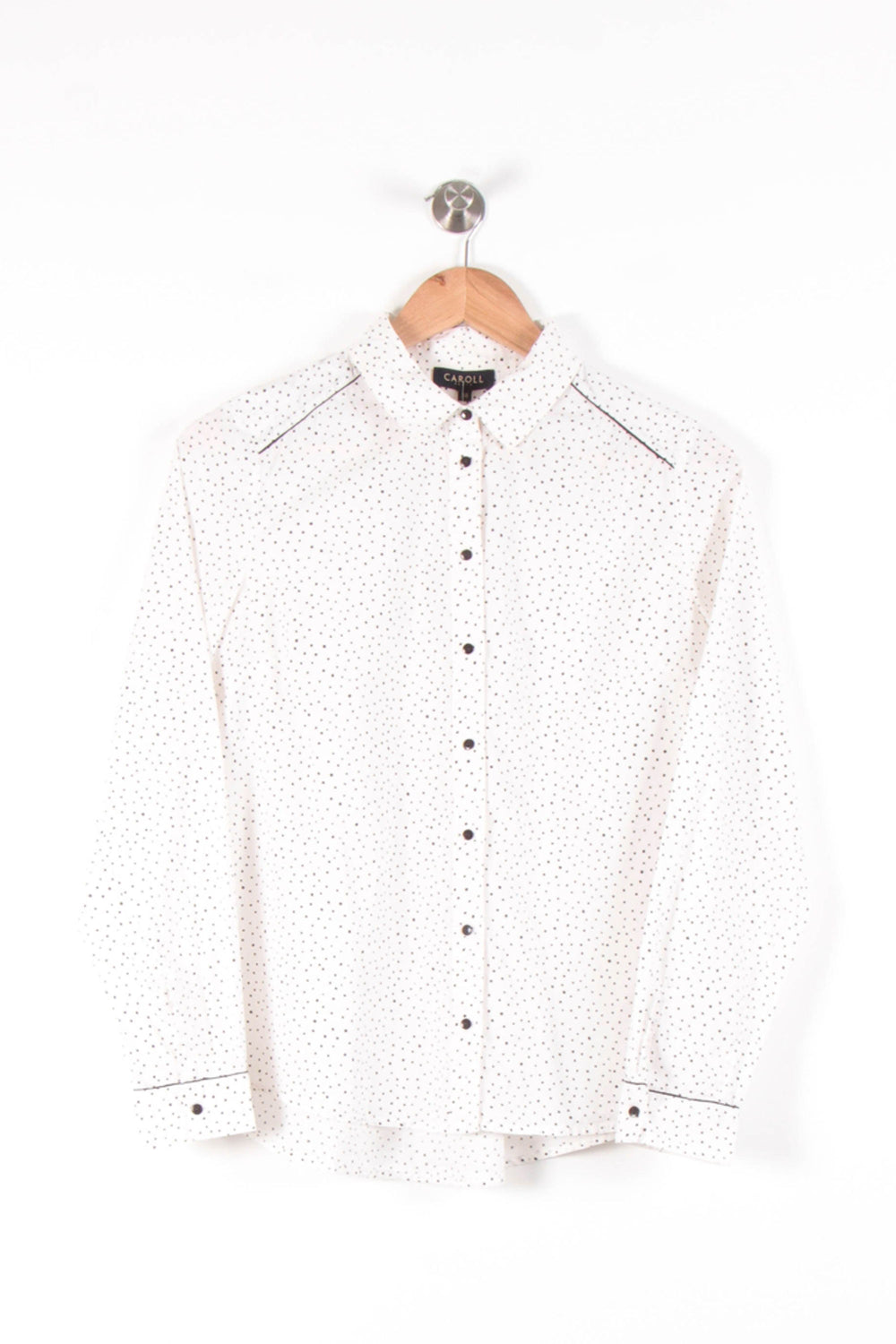 Chemise Blanche et Noire - Taille M/38 de la marque Caroll | PARAD83660 - Vendu par Paradigme - Image 2