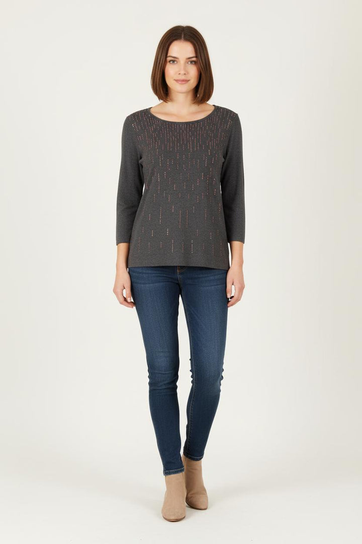 Pull Gris - Taille L/40 de la marque Maison 123 | PARAD83662 - Vendu par Paradigme - Image 1