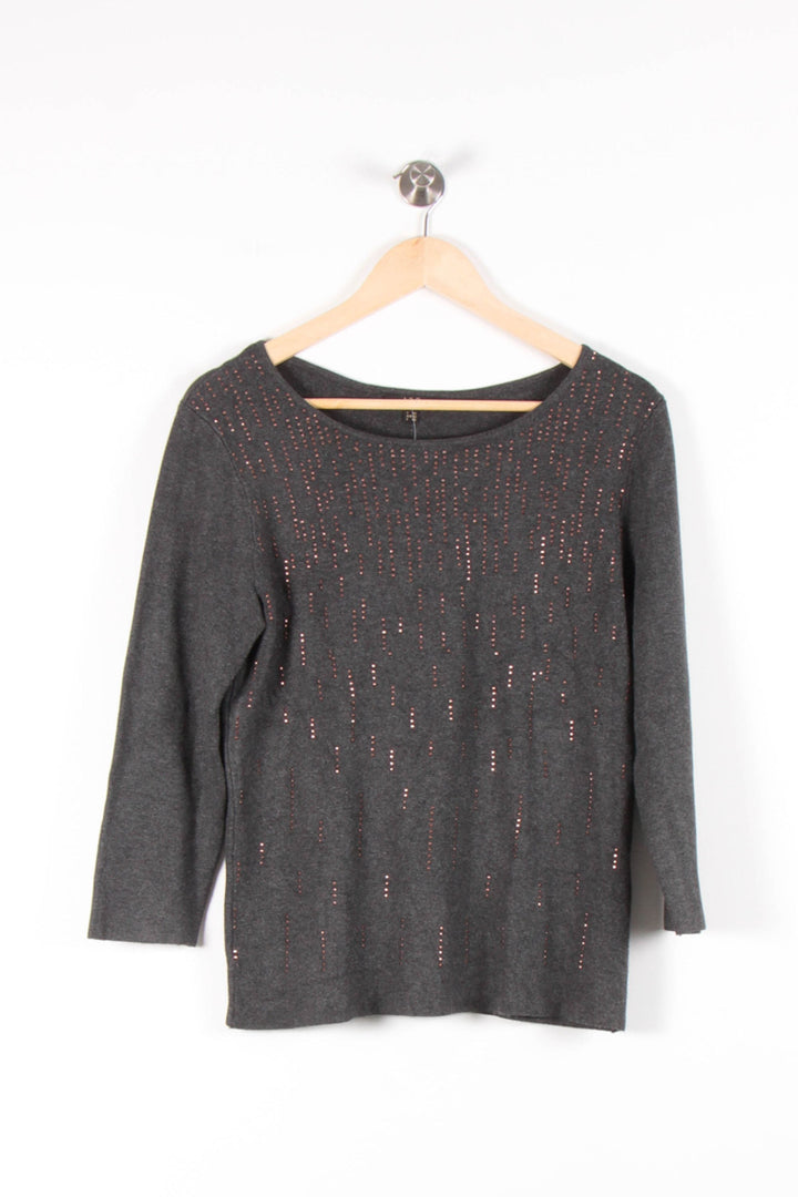 Pull Gris - Taille L/40 de la marque Maison 123 | PARAD83662 - Vendu par Paradigme - Image 2