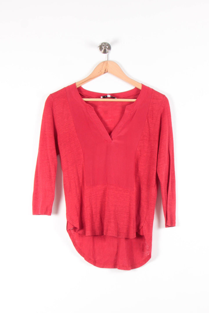 Blouse Bordeaux - Taille S/36 de la marque Sandro | PARAD83663 - Vendu par Paradigme - Image 2
