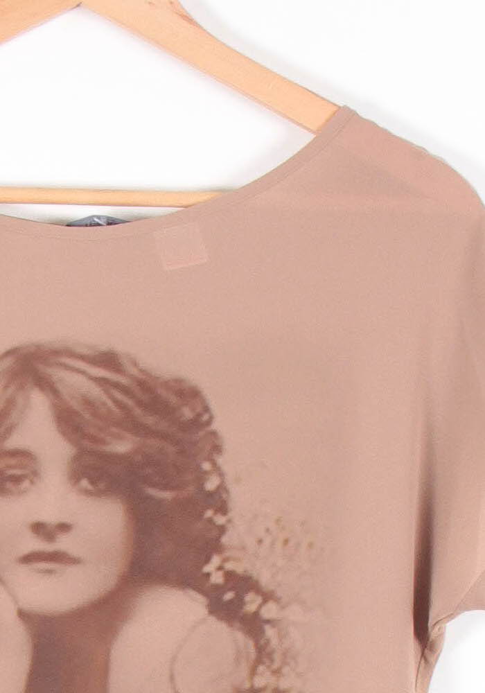 Tee-shirt Beige - Taille S/36 de la marque La Redoute Collections | PARAD83666 - Vendu par Paradigme - Image 3