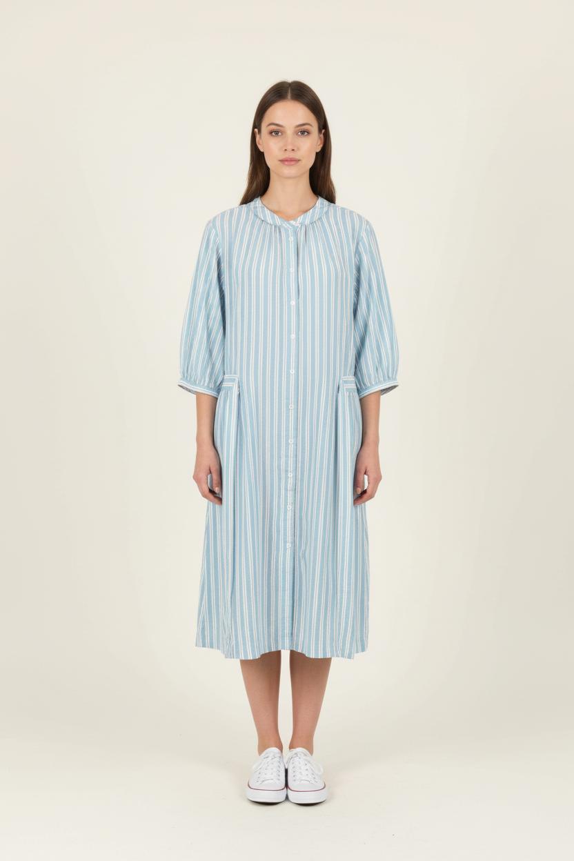 Robe Chemise Bleue et Blanche - Taille L/40 de la marque Comptoir des Cotonniers | PARAD83669 - Vendu par Paradigme - Image 1