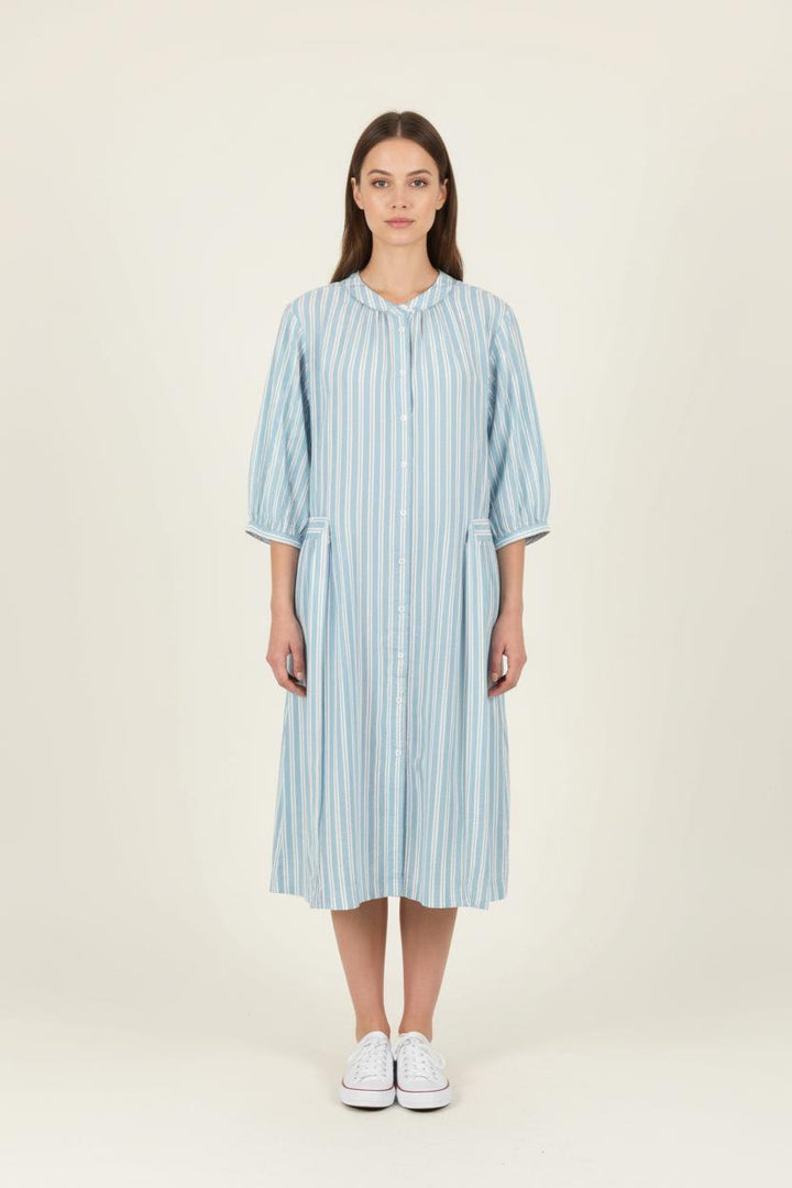 Robe Chemise Bleue et Blanche - Taille L/40 de la marque Comptoir des Cotonniers | PARAD83669 - Vendu par Paradigme - Image 1
