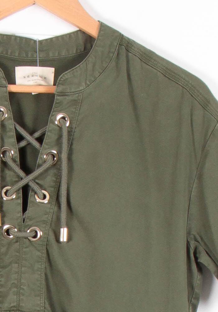 Robe Courte Verte - Taille S/36 de la marque Sézane | PARAD83688 - Vendu par Paradigme - Image 3