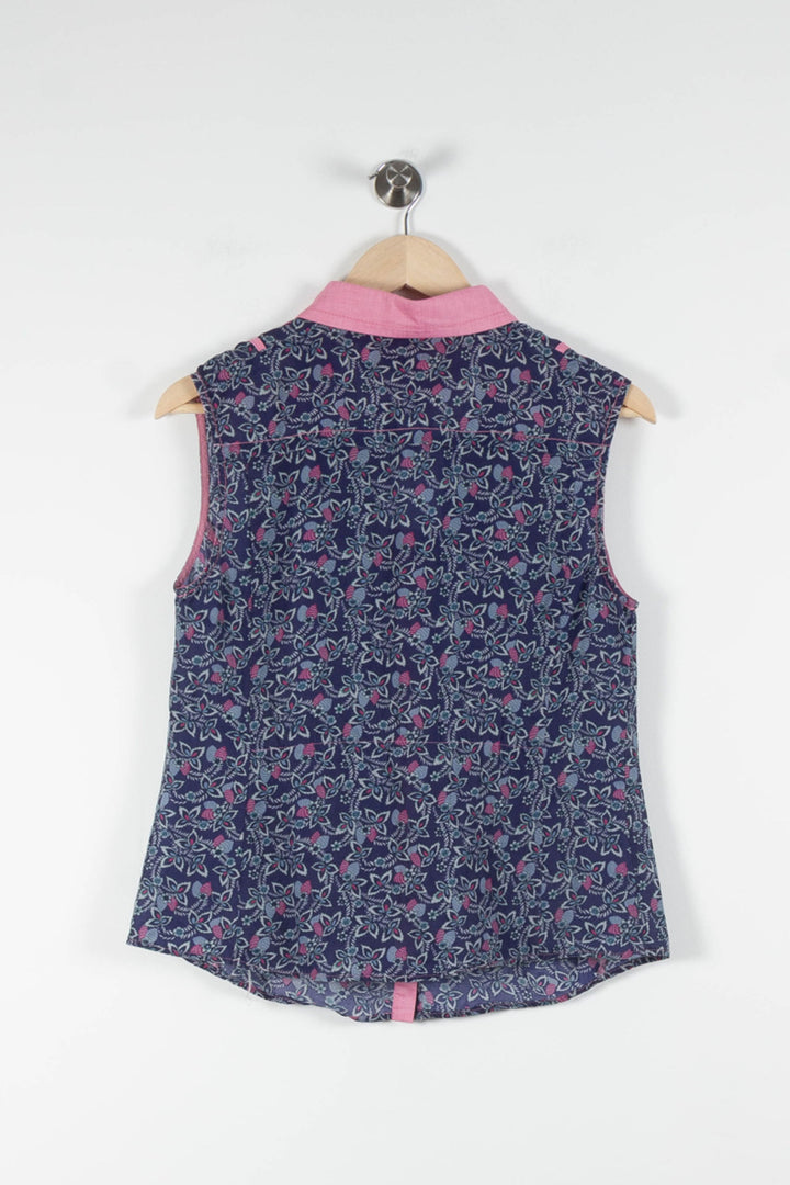 Chemise Sans Manches Bleue et Rose - Taille L/40 de la marque One Step | PARAD83702 - Vendu par Paradigme - Image 4