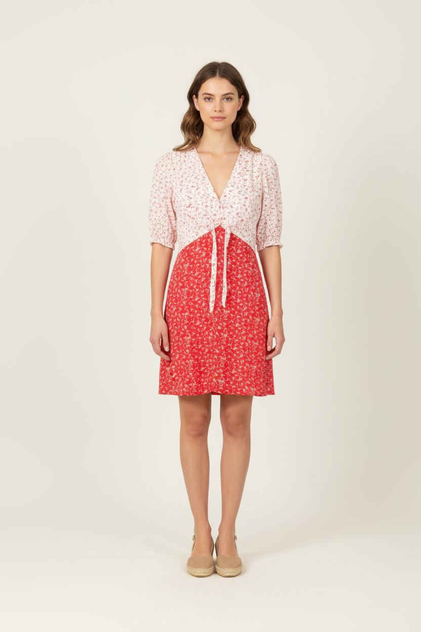 Robe Courte Rouge et Blanche - Taille S/36 de la marque Karl Marc John | PARAD83708 - Vendu par Paradigme - Image 1